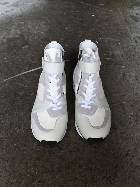 レザーコンビスニーカー - WHITE
