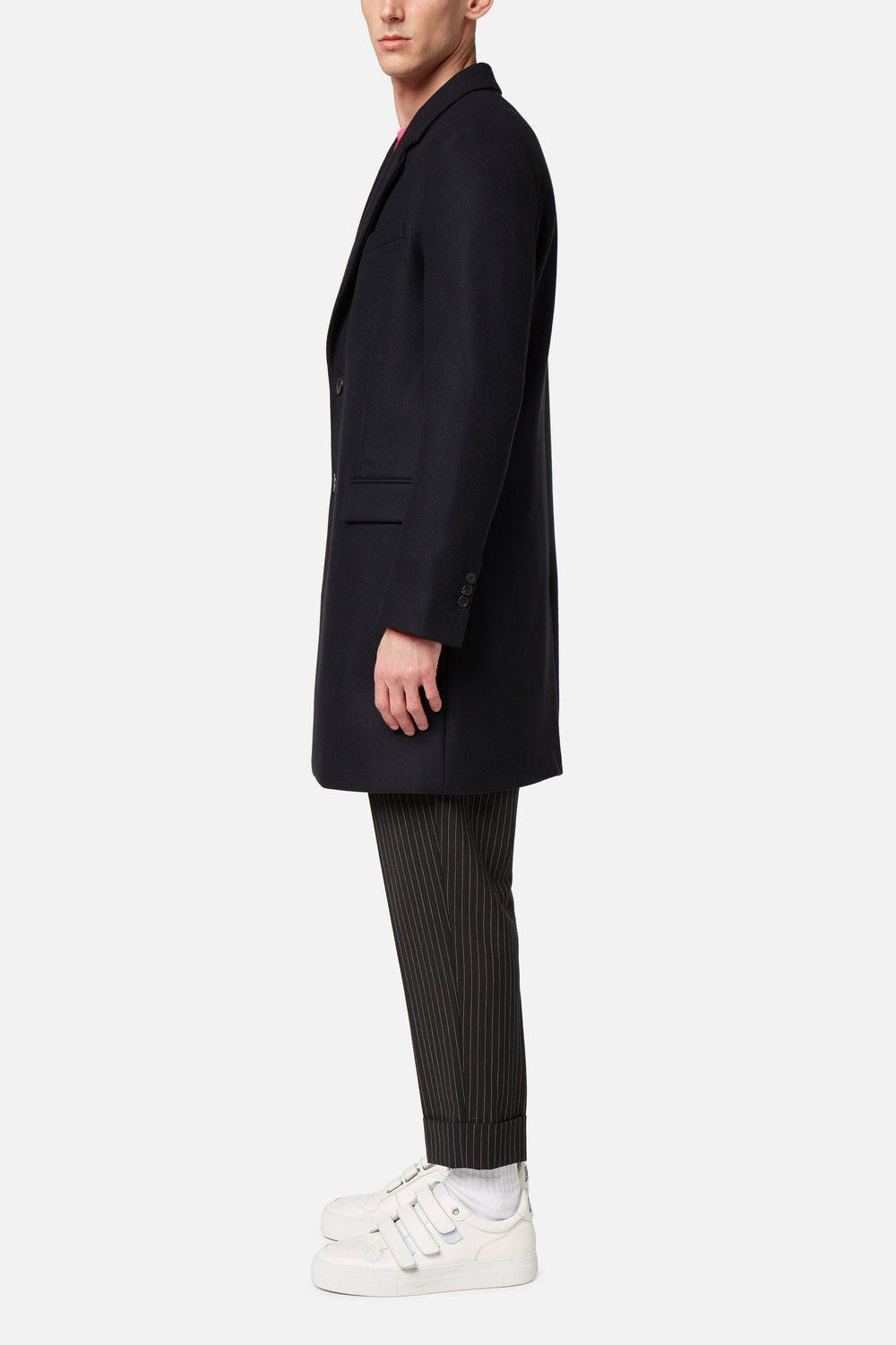 AMI Alexandre Mattiussi - TWO BUTTON COAT - DARK NAVY