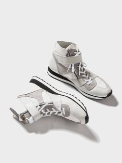 レザーコンビスニーカー - WHITE