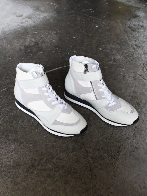 レザーコンビスニーカー - WHITE