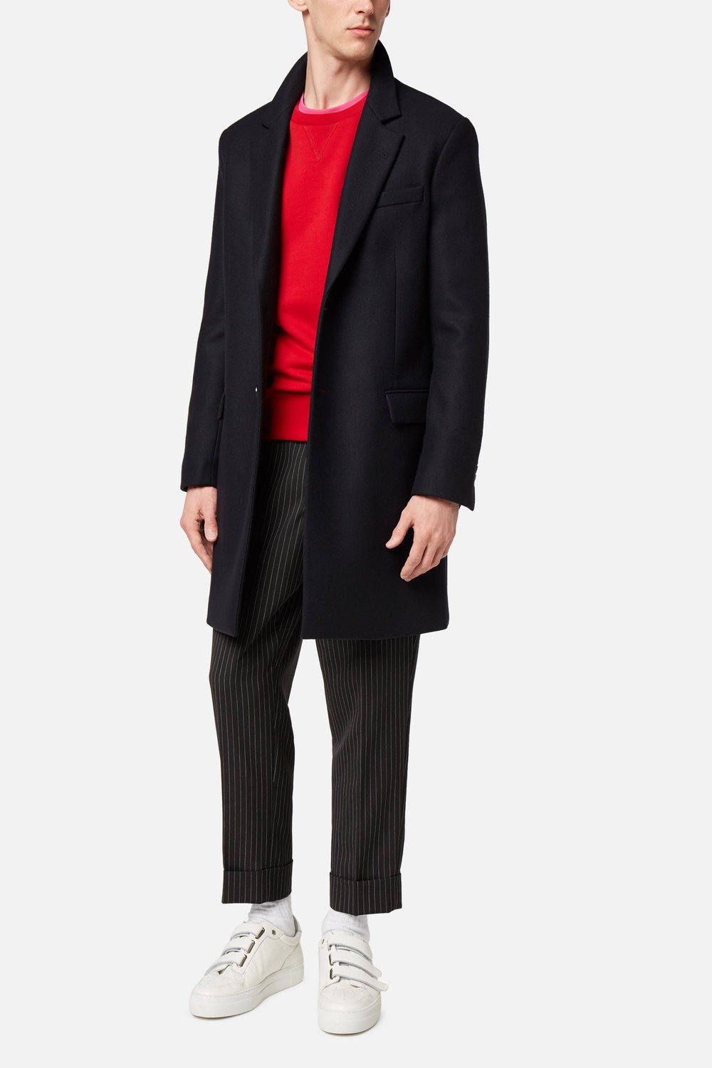 AMI Alexandre Mattiussi - TWO BUTTON COAT - DARK NAVY