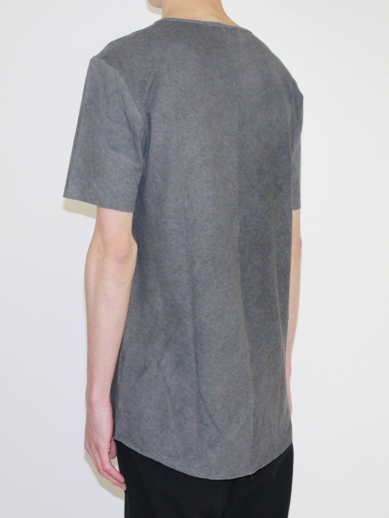 コールドダイTシャツ - High Twist Cotton Cold Dye Cut Off Half Sleeve T-Shirt