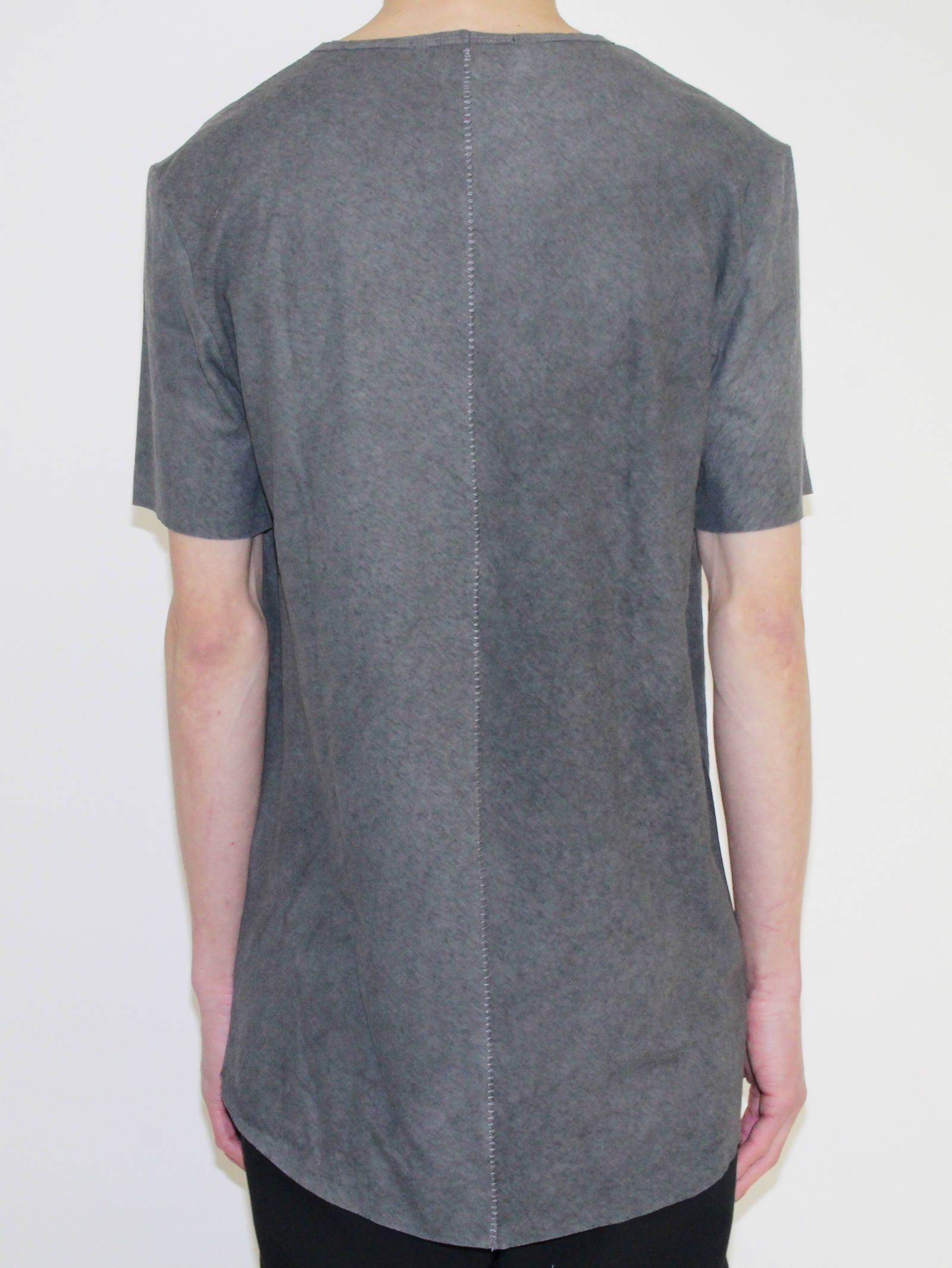 コールドダイTシャツ - High Twist Cotton Cold Dye Cut Off Half Sleeve T-Shirt