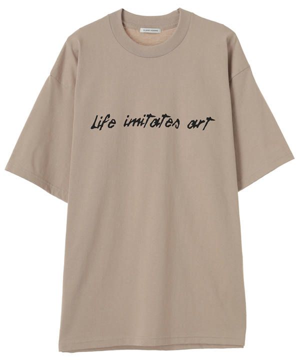 メンズプリントTシャツ - BRUSH WRITING T/S - GREY