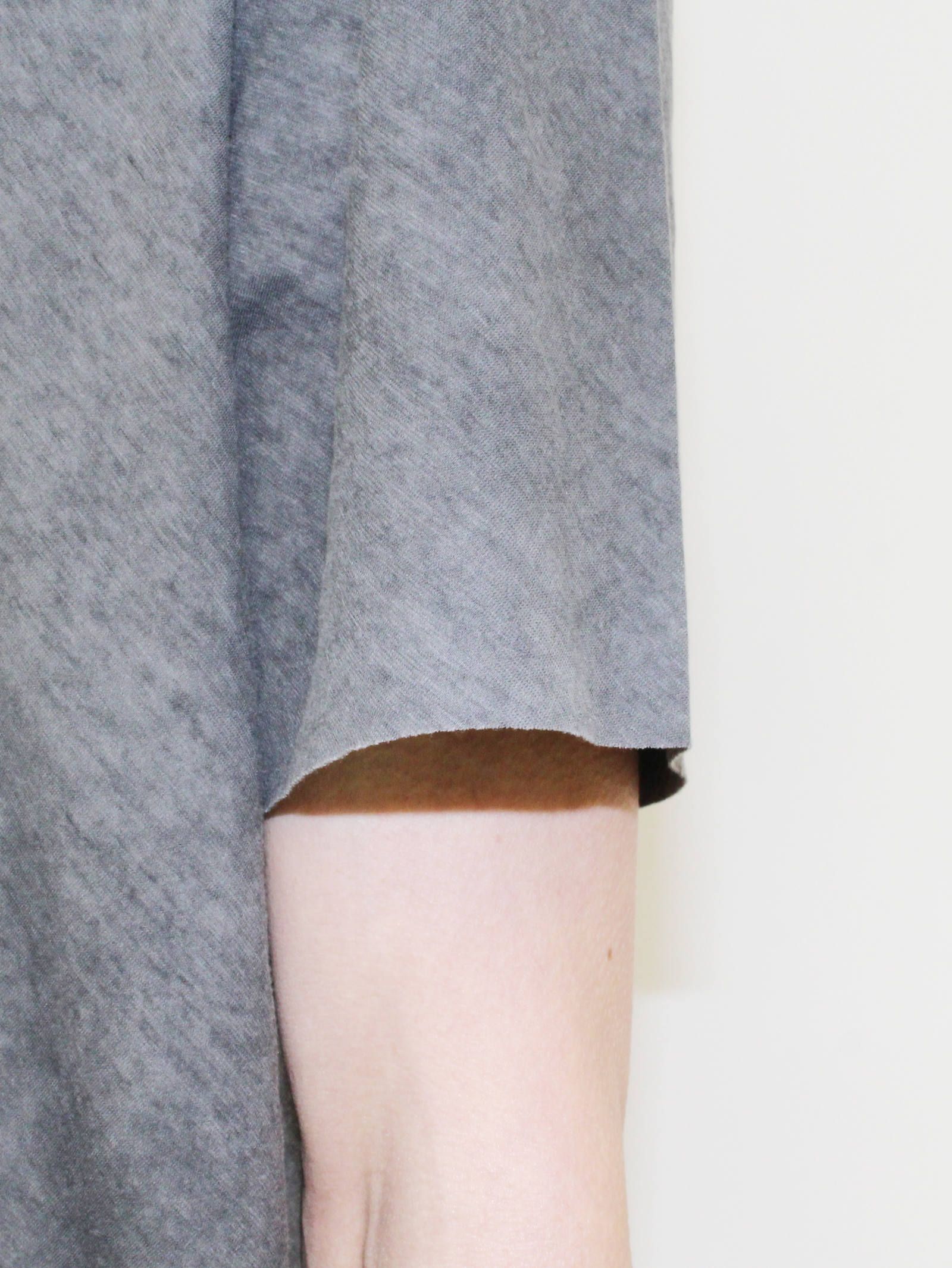コールドダイTシャツ - High Twist Cotton Cold Dye Cut Off Half Sleeve T-Shirt