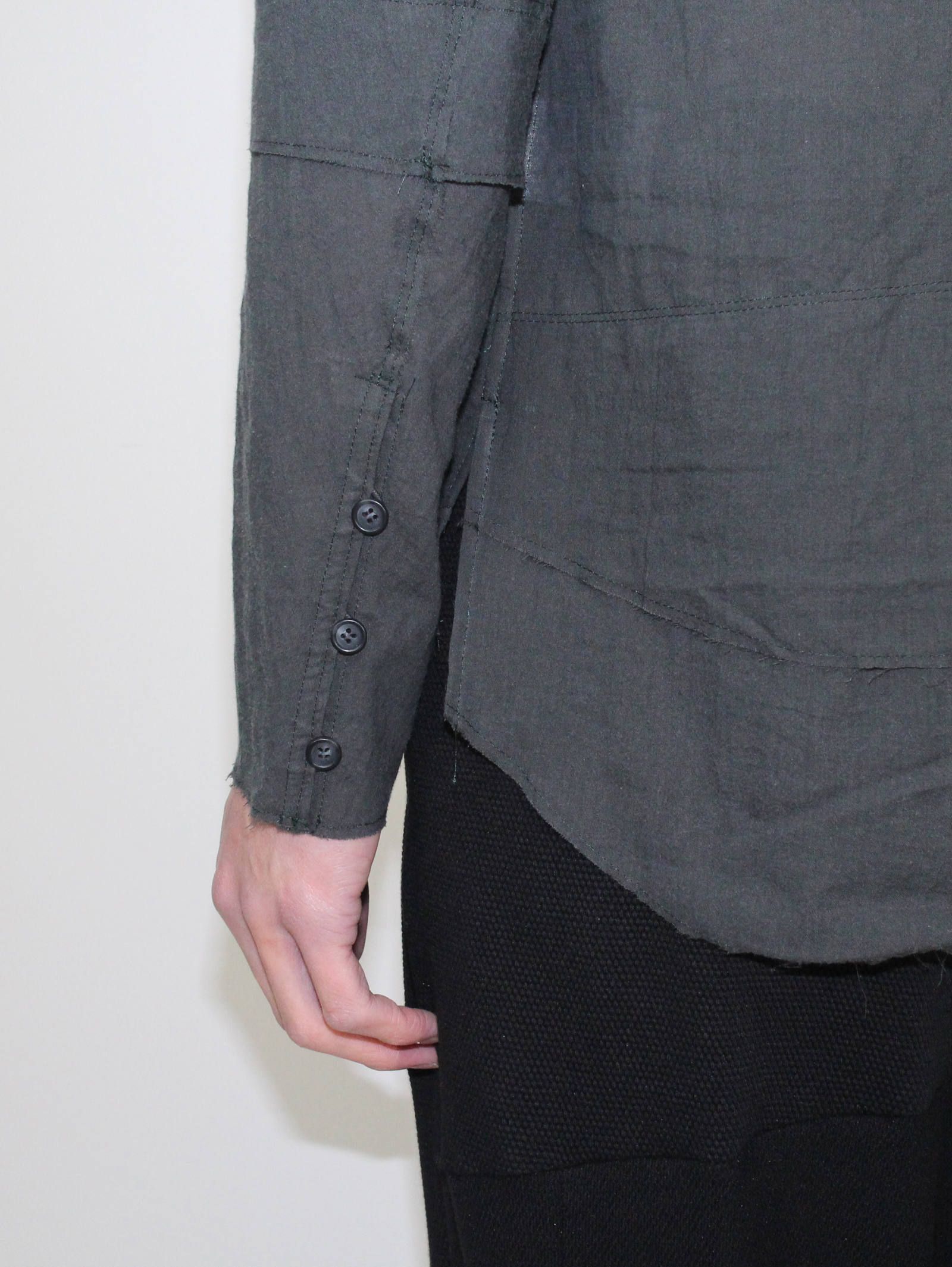 シルクコットンカットオフシャツ - Silk Cotton Cut Off Shirt