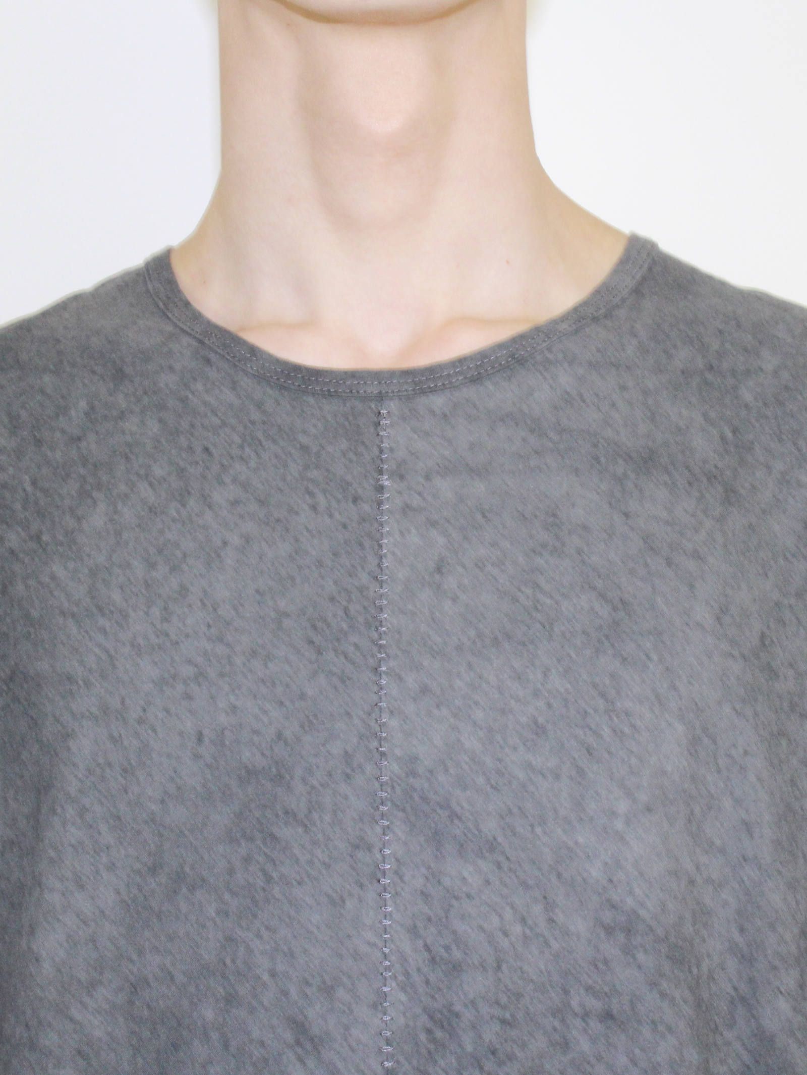 コールドダイTシャツ - High Twist Cotton Cold Dye Cut Off Half Sleeve T-Shirt