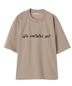 プリントTシャツ - BRUSH WRITING T/S - BEIGE
