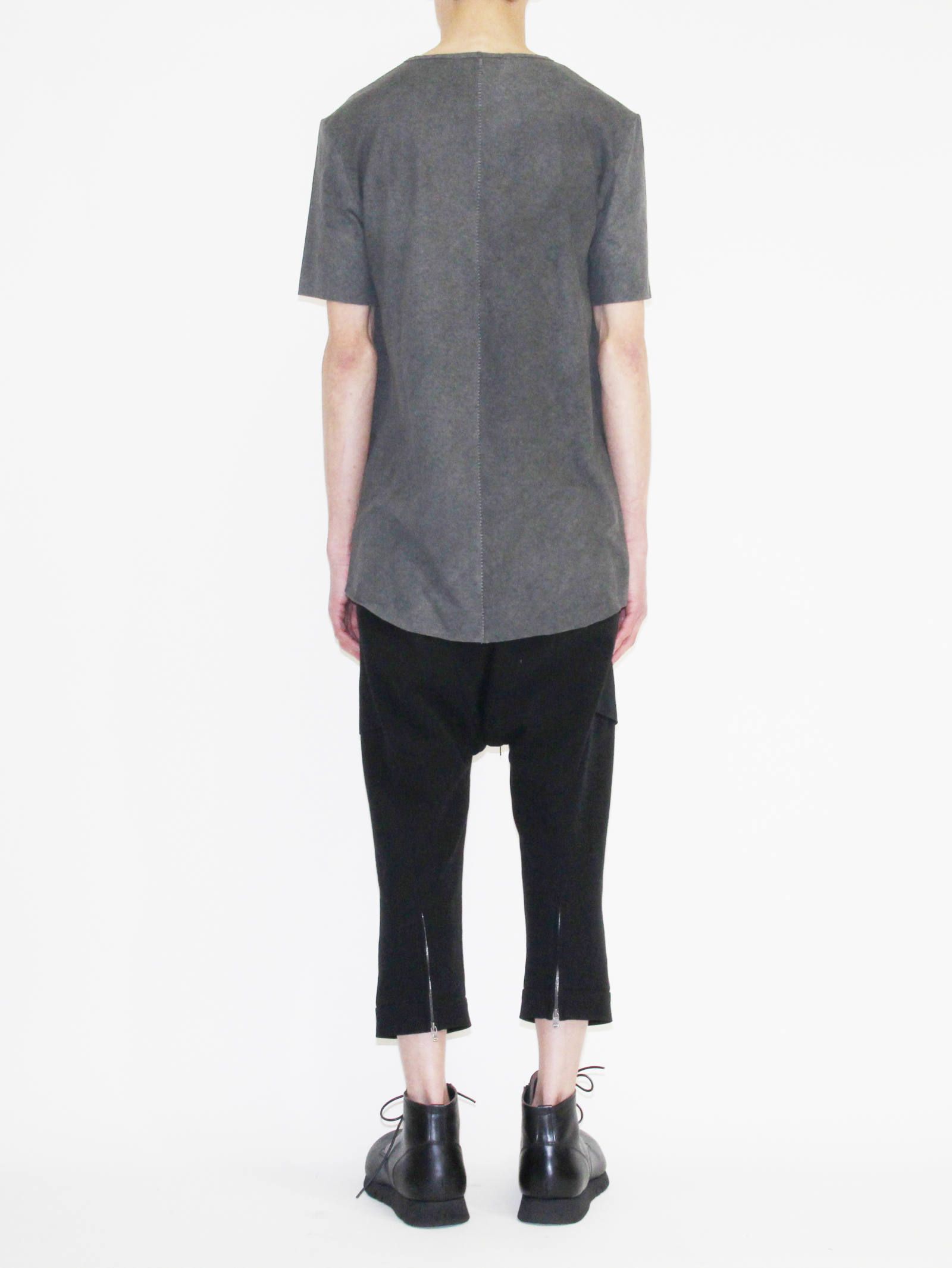 コールドダイTシャツ - High Twist Cotton Cold Dye Cut Off Half Sleeve T-Shirt