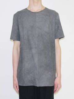 コールドダイTシャツ - High Twist Cotton Cold Dye Cut Off Half Sleeve T-Shirt