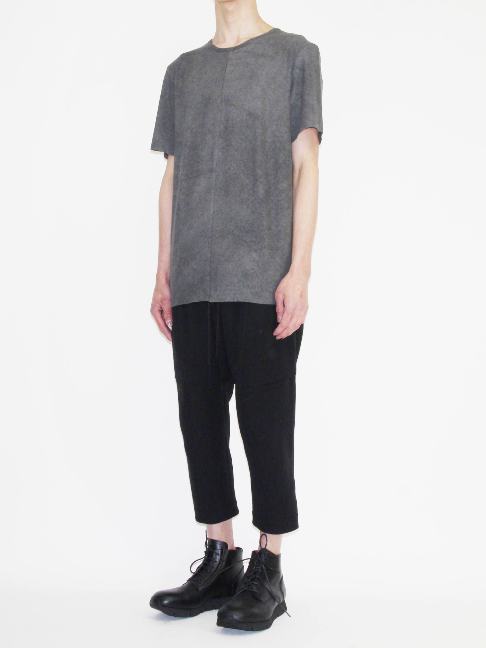 コールドダイTシャツ - High Twist Cotton Cold Dye Cut Off Half Sleeve T-Shirt