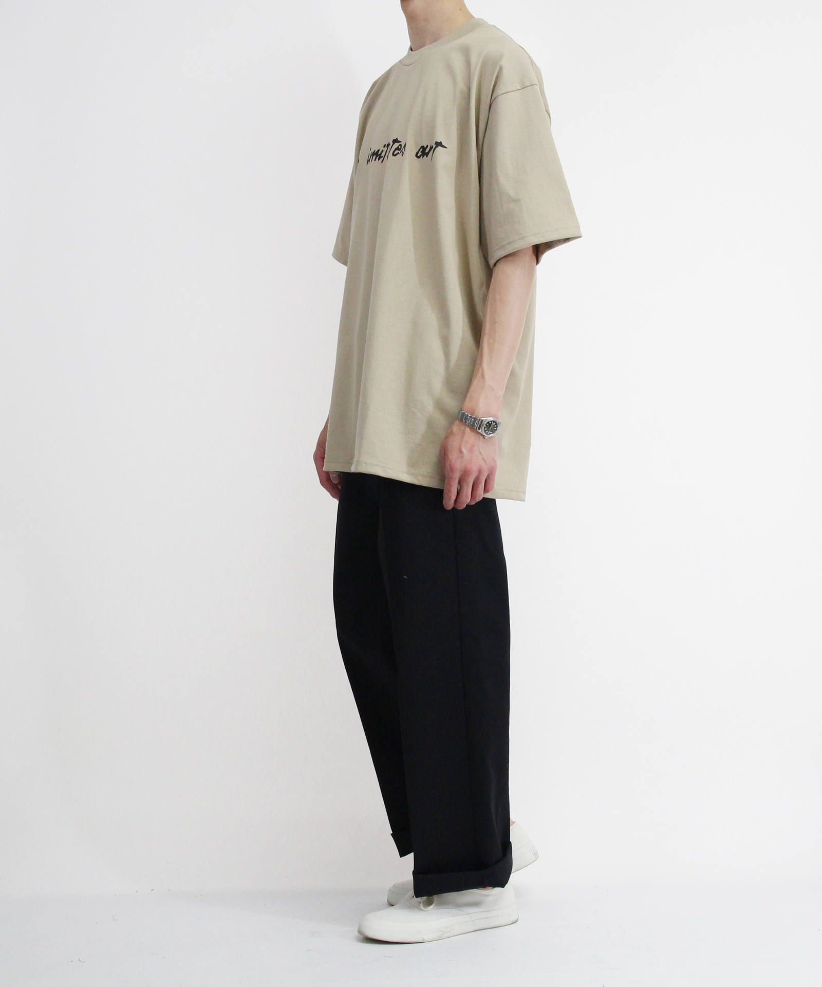 CLANE HOMME - メンズプリントTシャツ - BRUSH WRITING T/S - WHITE