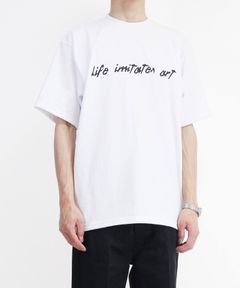 メンズプリントTシャツ - BRUSH WRITING T/S - WHITE