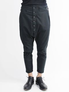 コットンキャンバスサルエルクロップドパンツ