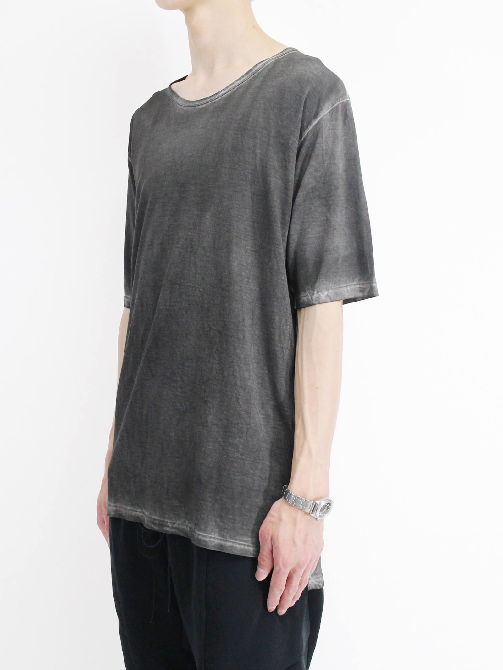 プリントTシャツ - バックプリント -CHACOAL