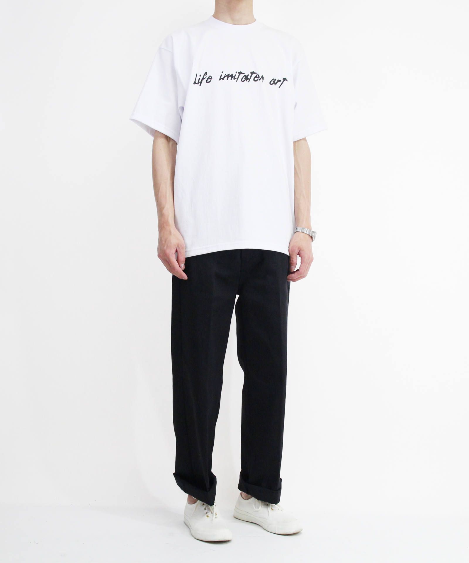 ディッキーズストレートパンツ - CLANE HOMME×Dickies STRAGHT PANTS BLACK