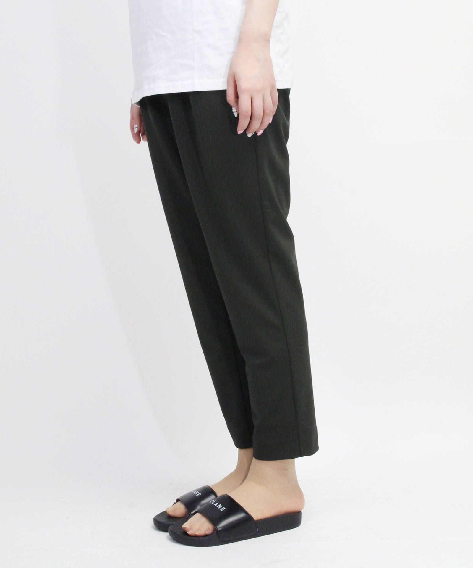 CLANE - ベーシックタックパンツ - J/W BASIC TUCK PANTS - BLACK ...