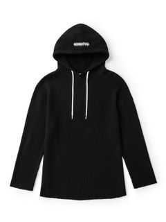 ワッフルプルオーバーフーディー - PULLOVER WAFFLE HOODIE / BLK