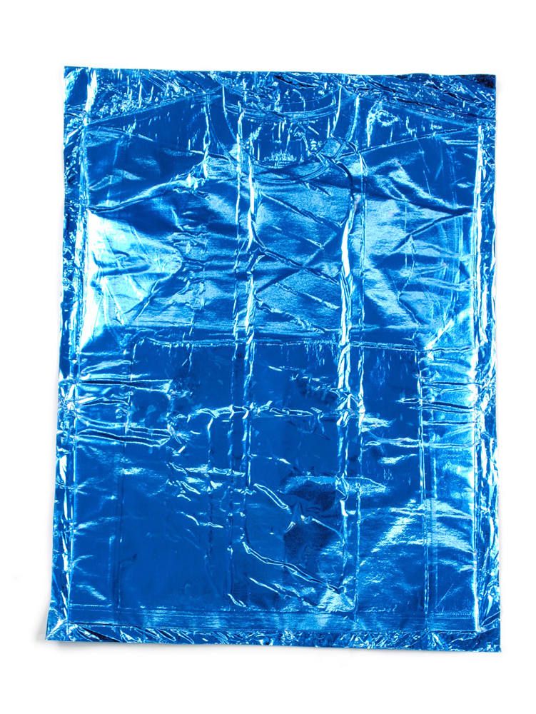 スナックホイルパッケージロングスリーブカットソー - SNACK FOIL PACKAGE LONG SLEEVE T-SHIRT - BLUE