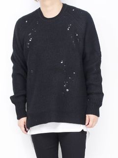 ダメージニット - WOOL ROVING STRAIGHT YARN