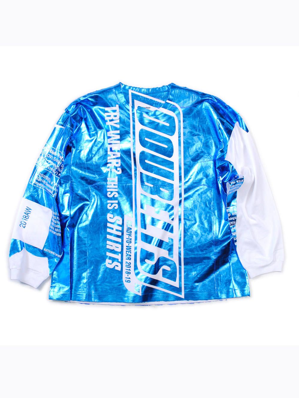 doublet - スナックホイルパッケージロングスリーブカットソー - SNACK FOIL PACKAGE LONG SLEEVE T-SHIRT  - BLUE | ADDICT WEB SHOP