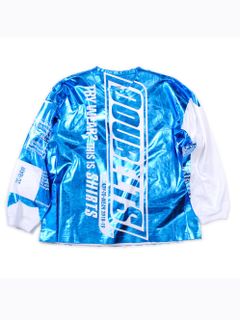 スナックホイルパッケージロングスリーブカットソー - SNACK FOIL PACKAGE LONG SLEEVE T-SHIRT - BLUE