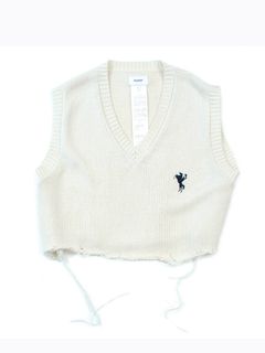 オーバーサイズブロークンベスト - OVWRSIZED BROKEN VEST - IVORY