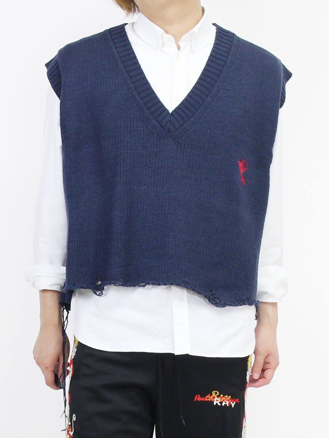 doublet◆OVERSIZED BROKEN VEST/ブロークンベスト/F