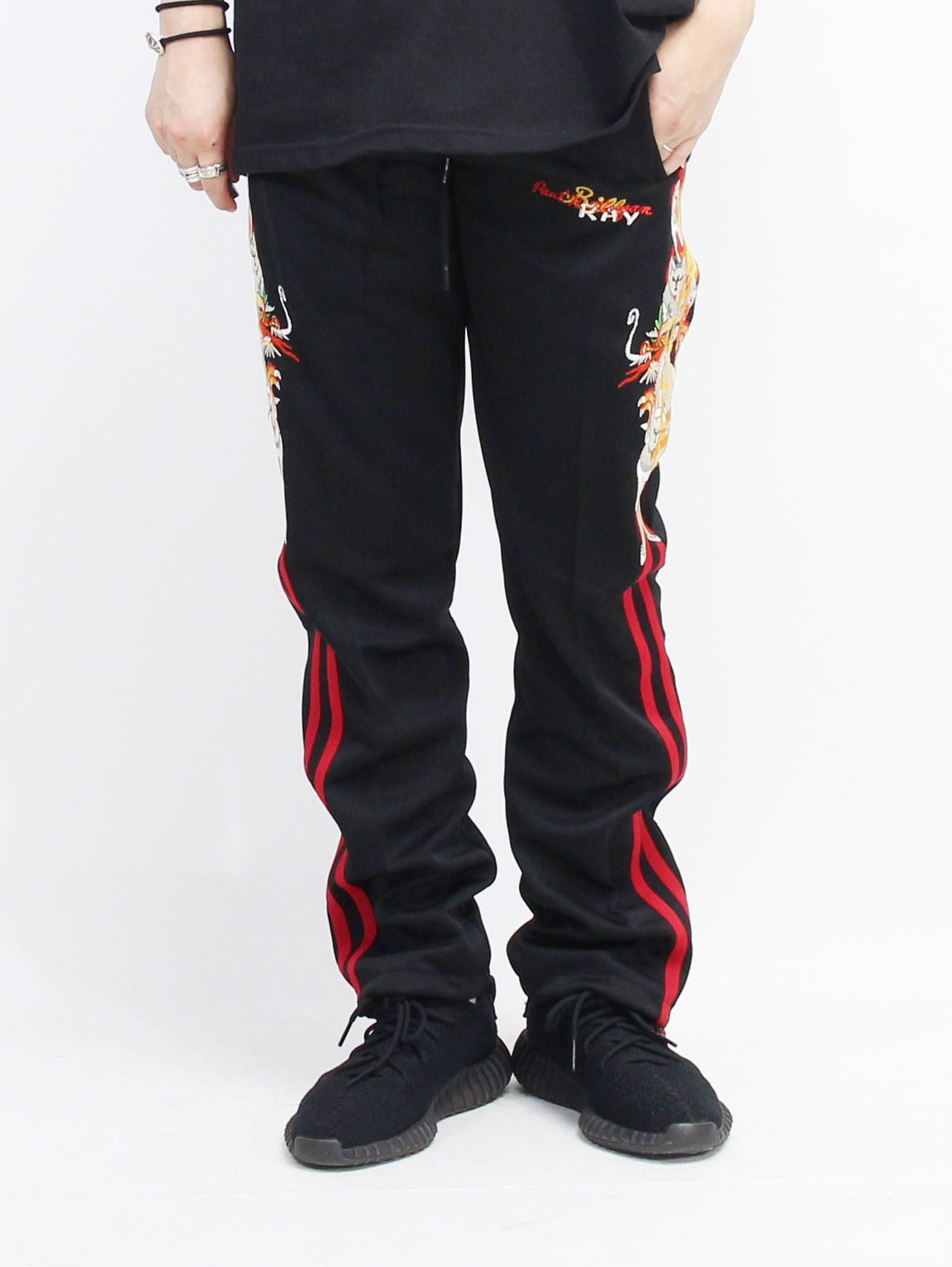 doublet - カオス刺繍ジャージーパンツ - CHAOS EMBROIDERY TRACK PANTS - BLACK | ADDICT WEB  SHOP