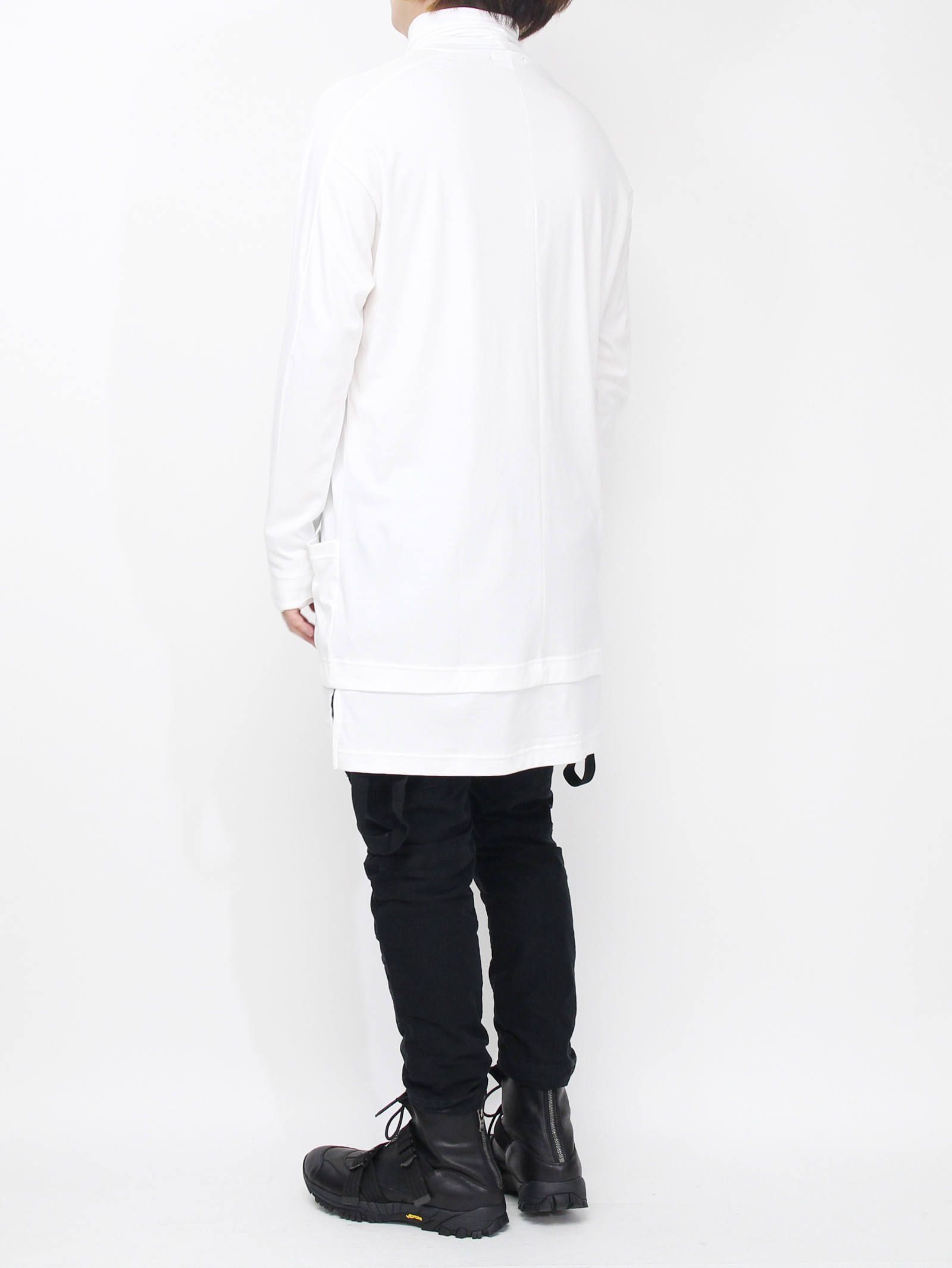 スムースタートルネック長袖カットソー - WHITE