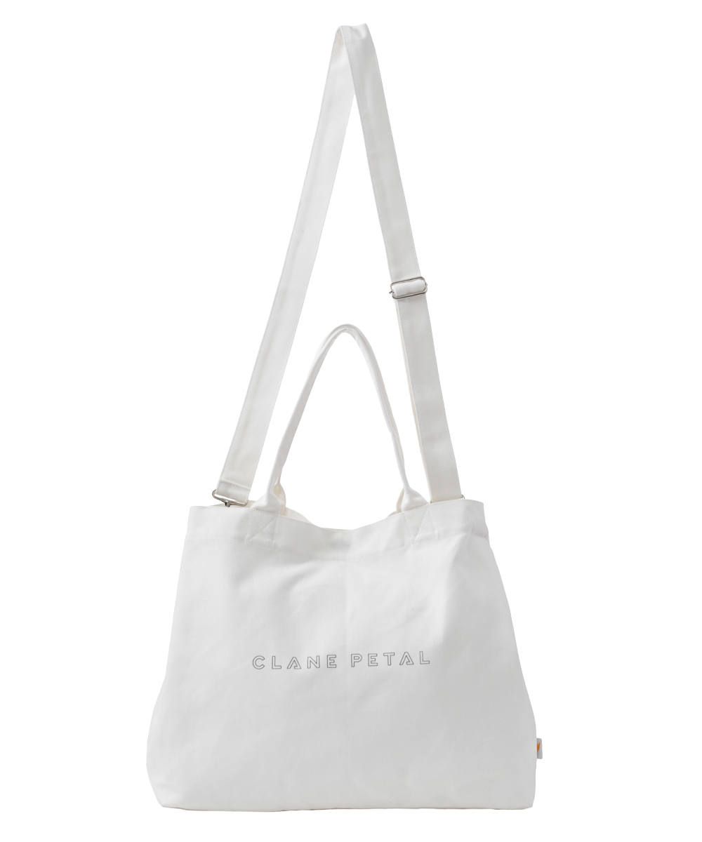 クラネペタルマルチトートバッグ - CLANE PETAL MULTI TOTE BAG - WHITE