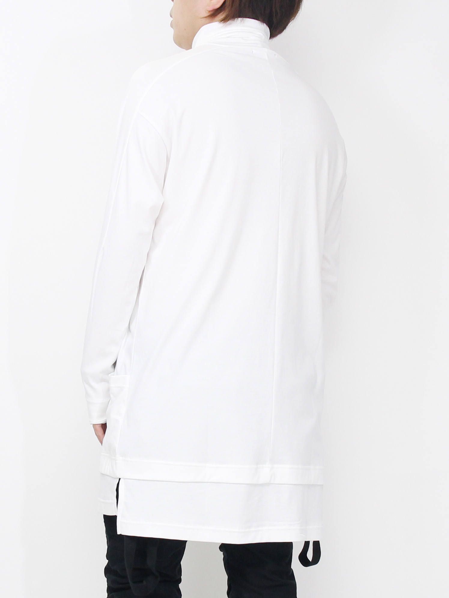 スムースタートルネック長袖カットソー - WHITE