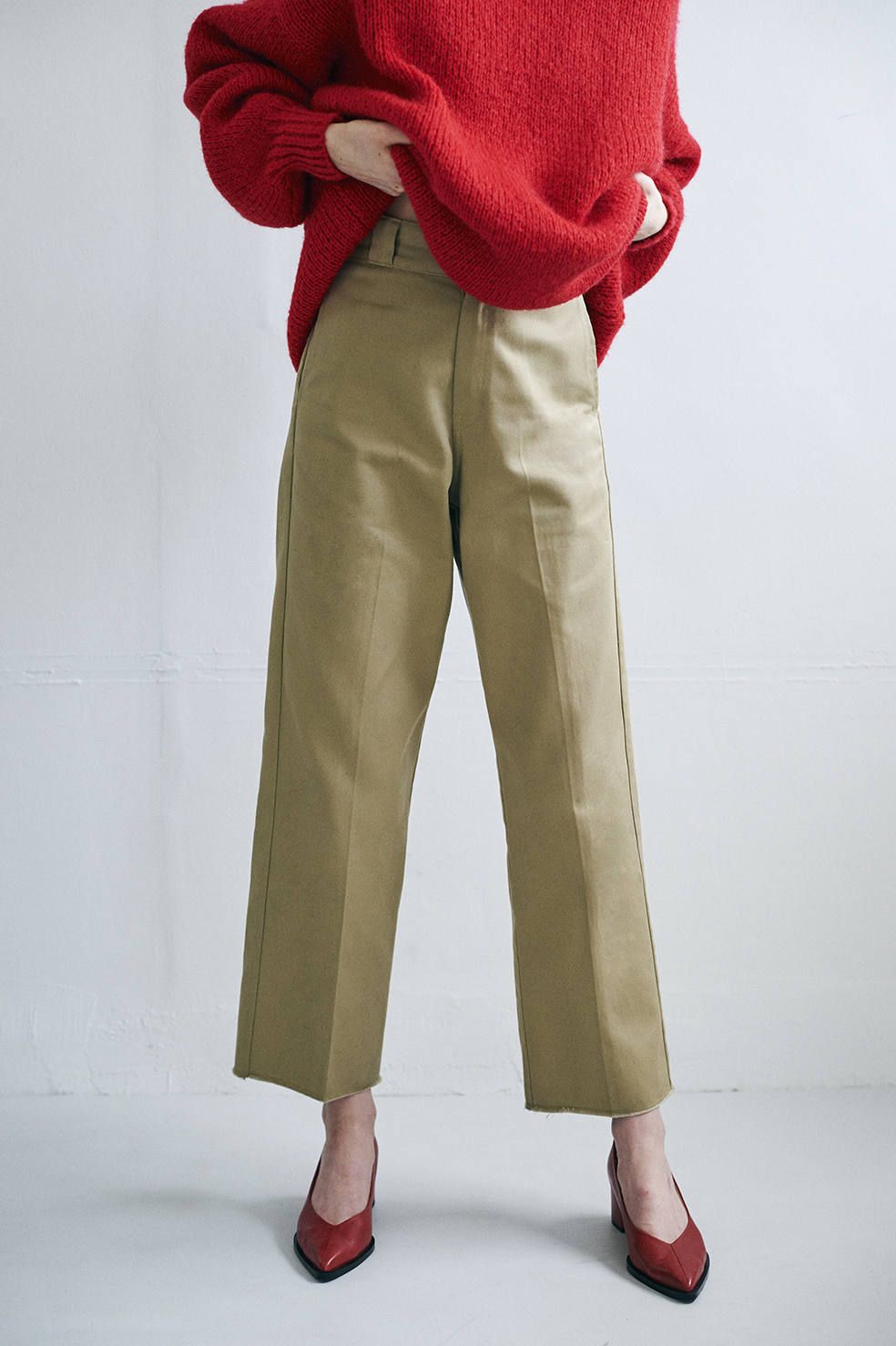 CLANE - ディッキーズパンツ - CLANE×Dickies HIGTH WEIST PANTS- BEIGE | ADDICT WEB SHOP