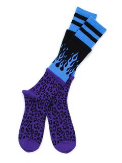 スリーレイヤードソックス - 3 LAYERED LEOPARD SOCKS BLUE