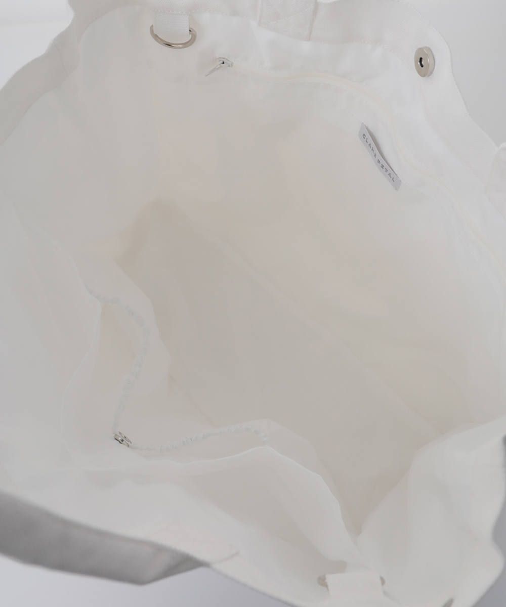 クラネペタルマルチトートバッグ - CLANE PETAL MULTI TOTE BAG - WHITE