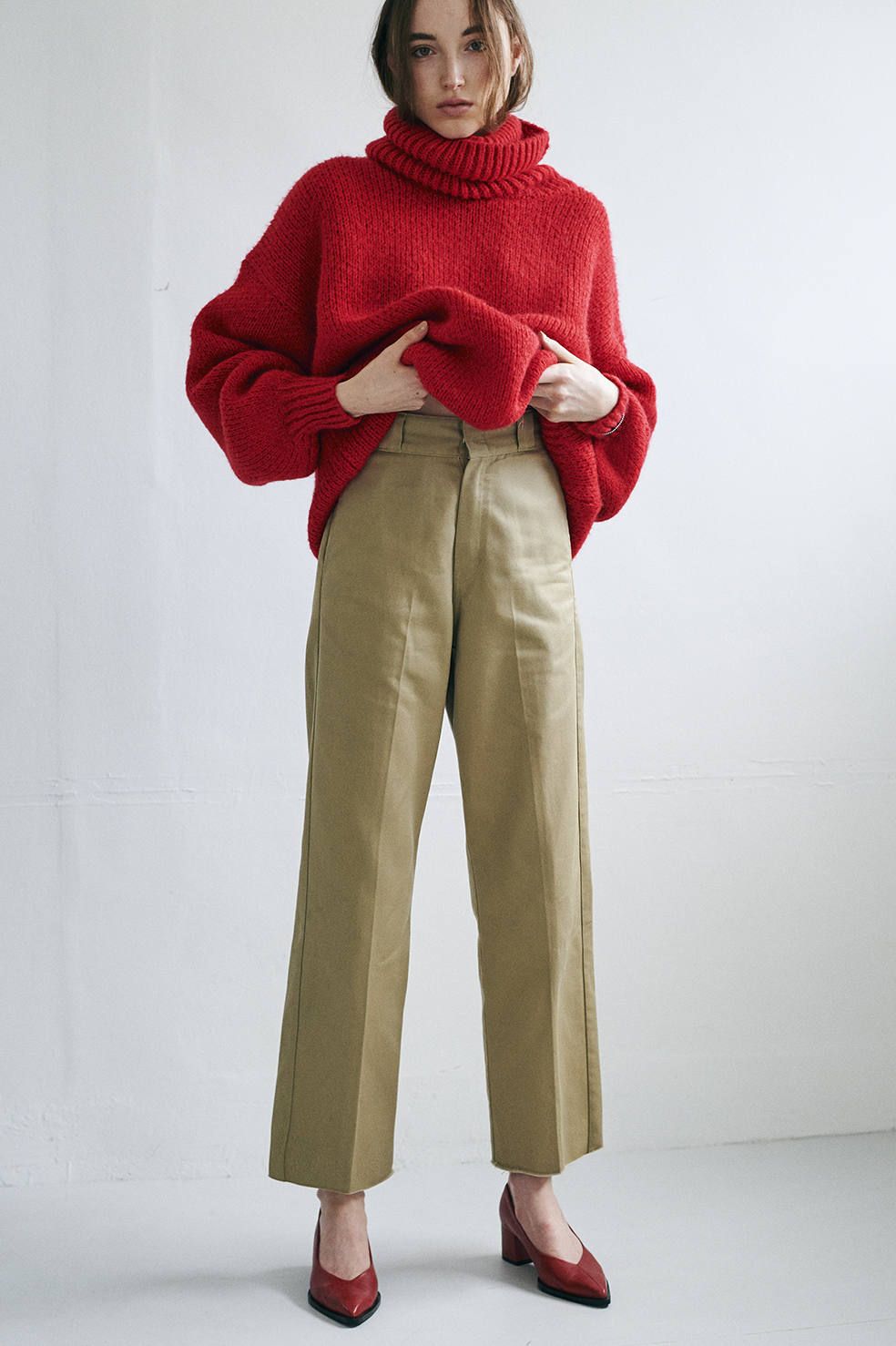 ディッキーズパンツ - CLANE×Dickies HIGTH WEIST PANTS- BEIGE