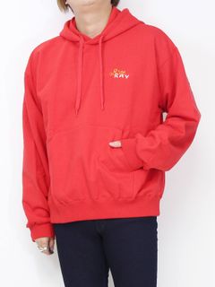 《残り一点》 カオス刺繍フーディー ー - CHAOS EMBROIDERY HOODIE RED