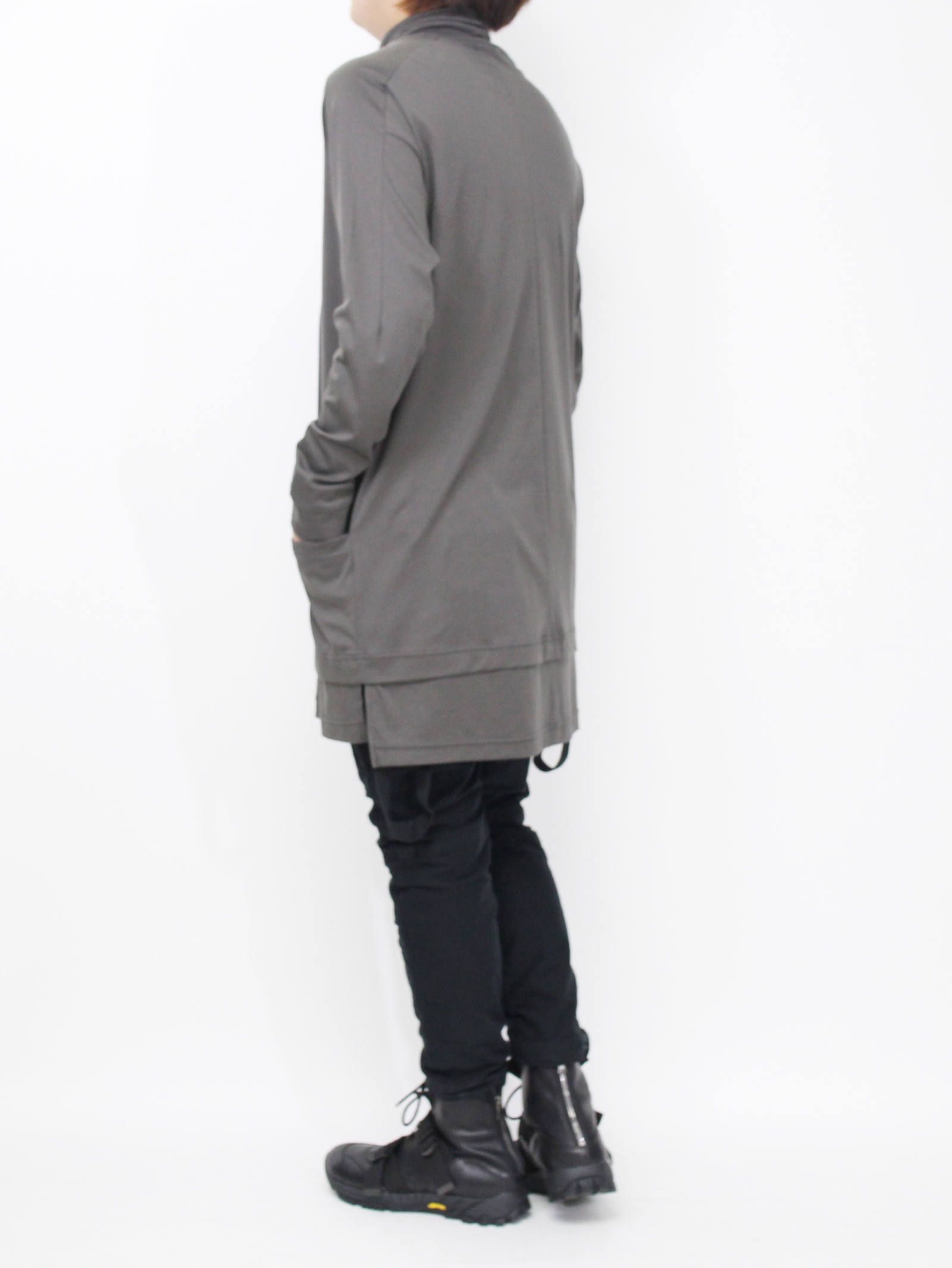 スムースタートルネック長袖カットソー - OLIVE