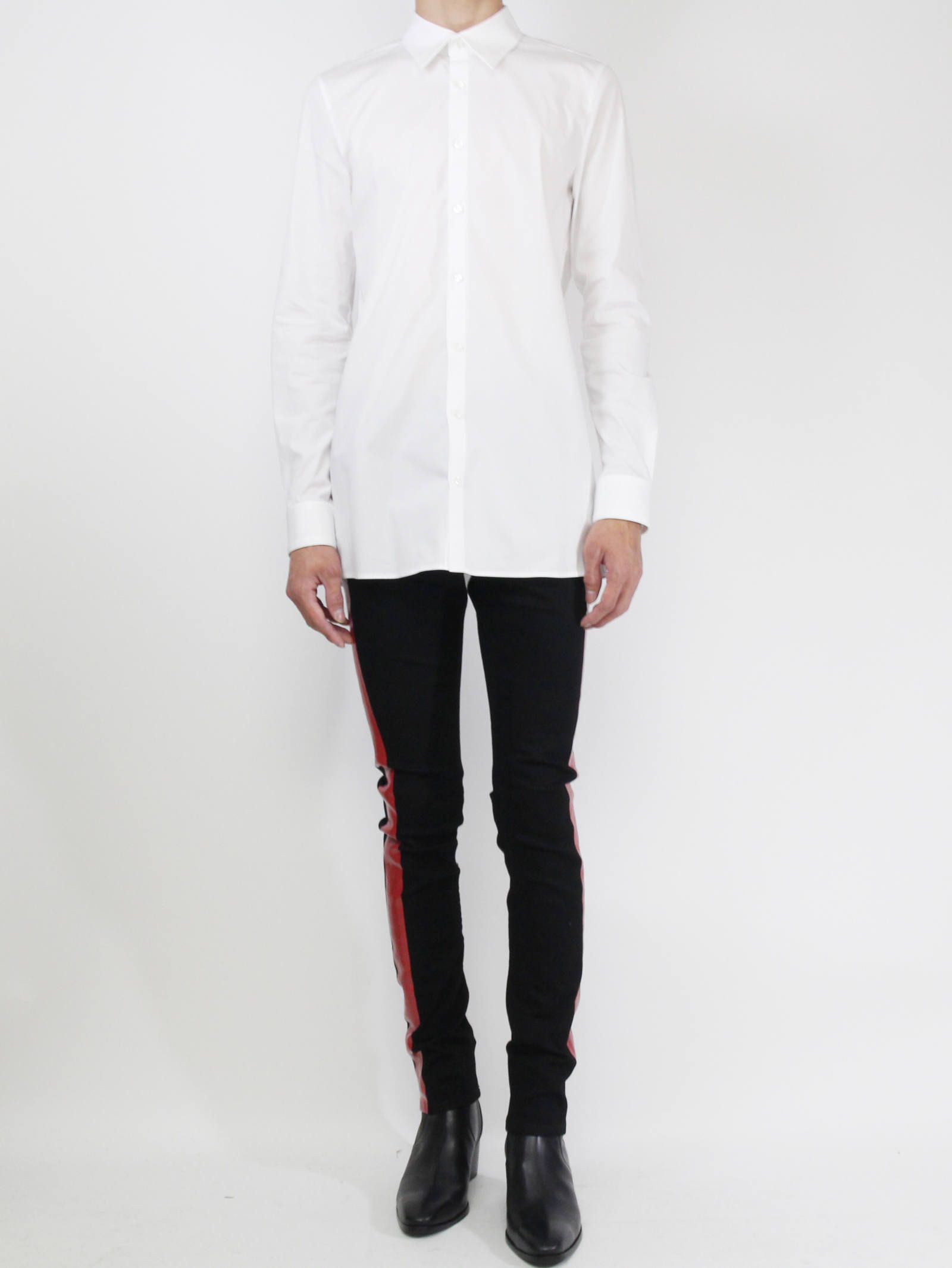 ブロードクロスストレッチシャツ - WHITE