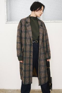 オーバーチェスターチェックコート - OVER CHESTER CHECK COAT - GREEN