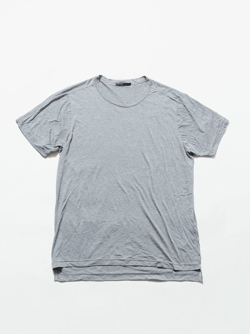 綿シルクレギュラーT - GREY