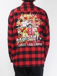 DOUBLET × JULIUS 18-19AW -  カオスな刺繍のチェックシャツスタイル