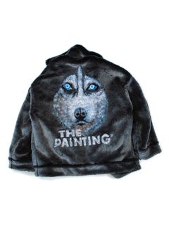 アニマルファーブルゾン - ANIMAL HAND PAINTED FUR JAKET - Husky