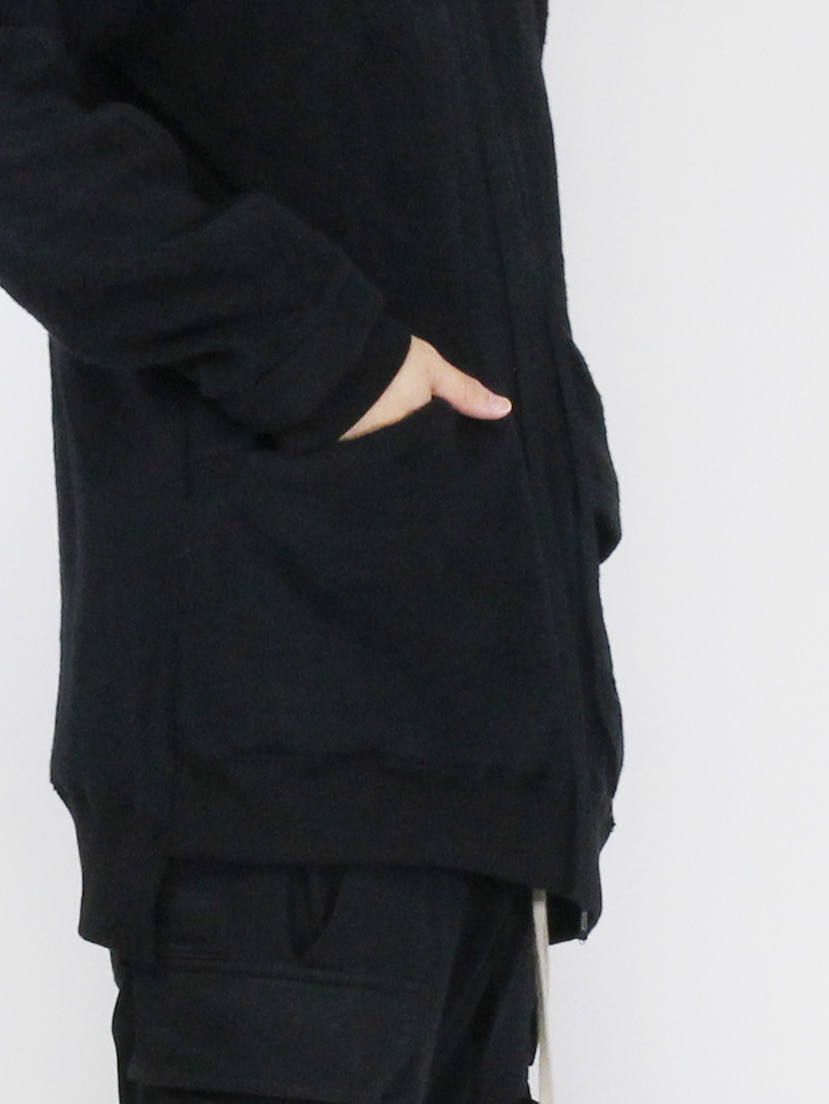 裏毛起毛ハイネックフーディー