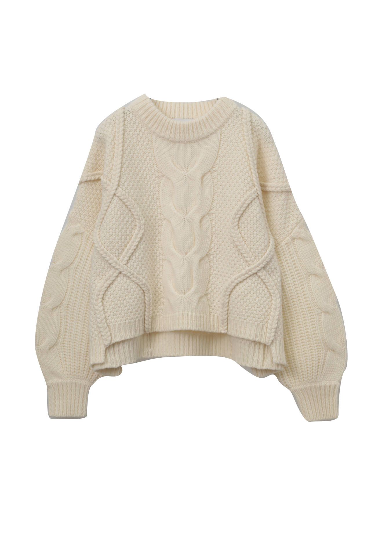 CLANE - プルオーバーニット - CROPPED 3D KNIT TOPS - GREY | ADDICT