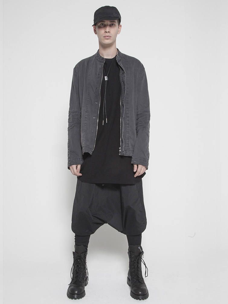 ストレッチデニムブルゾン - 10oz STRETCH DENIM - GREY