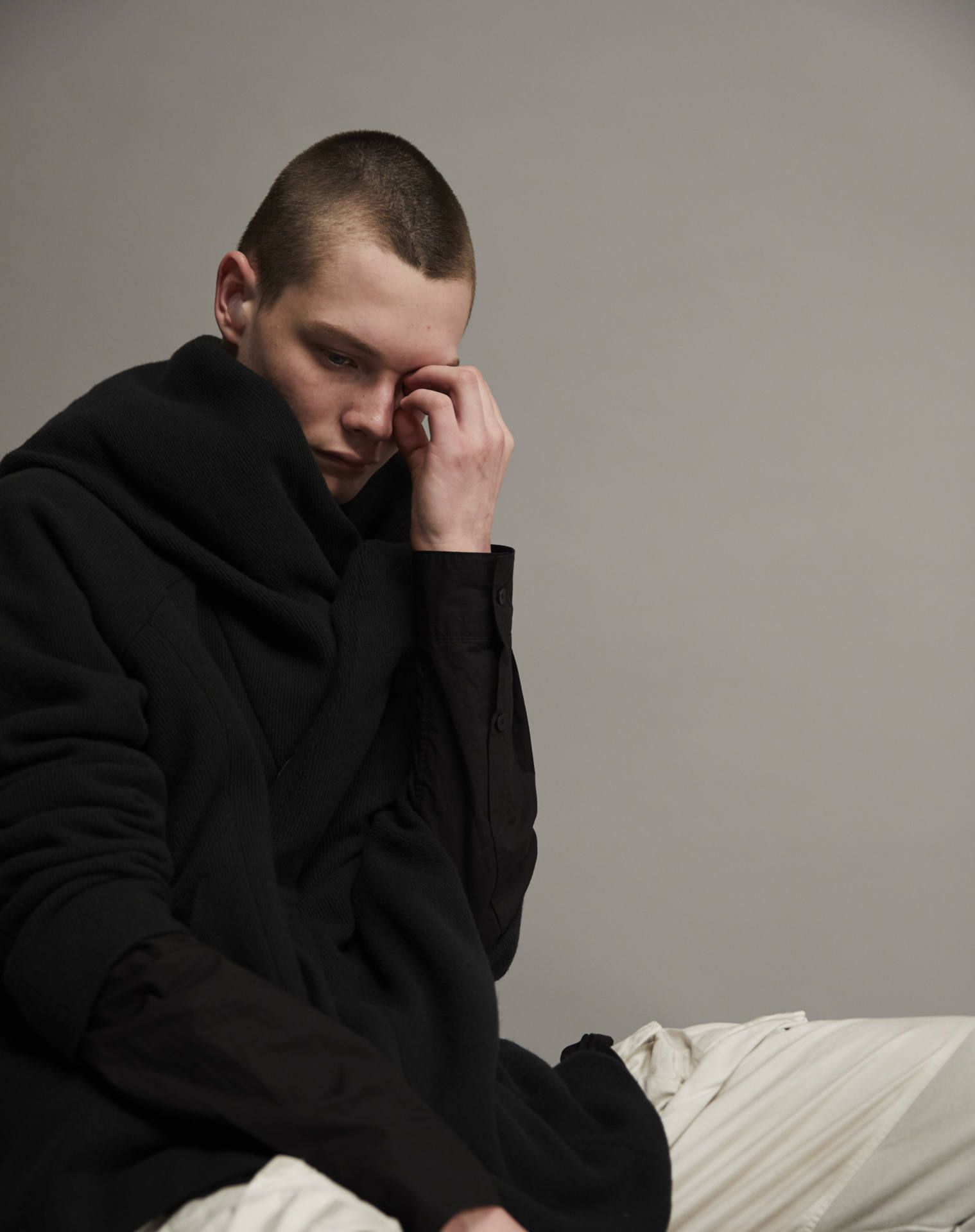 フードブルゾン - GEOMETRIC HOODED JACKET
