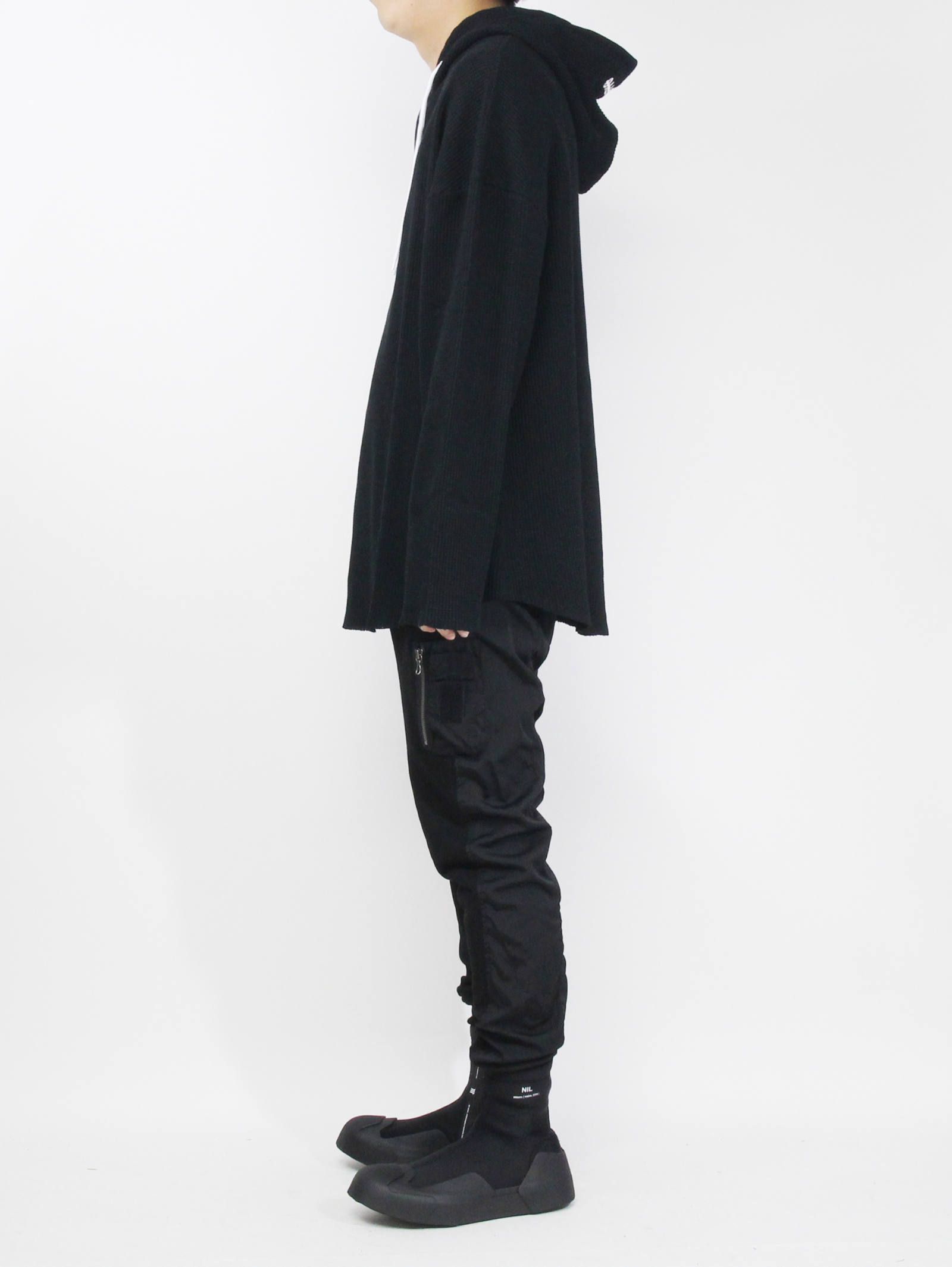 NIL DUE NIL UN プルオーバー ワッフル フーディー gazette NIL DUE / NIL UN TOKYO - ワッフルプルオーバーフーディー