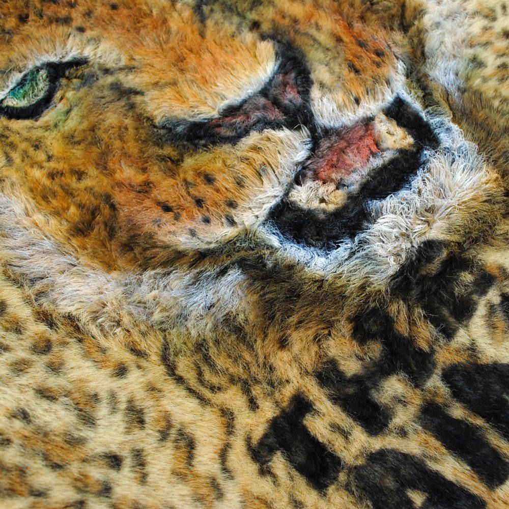 アニマルファーブルゾン - ANIMAL HAND PAINTED FUR JAKET - Leopard - S