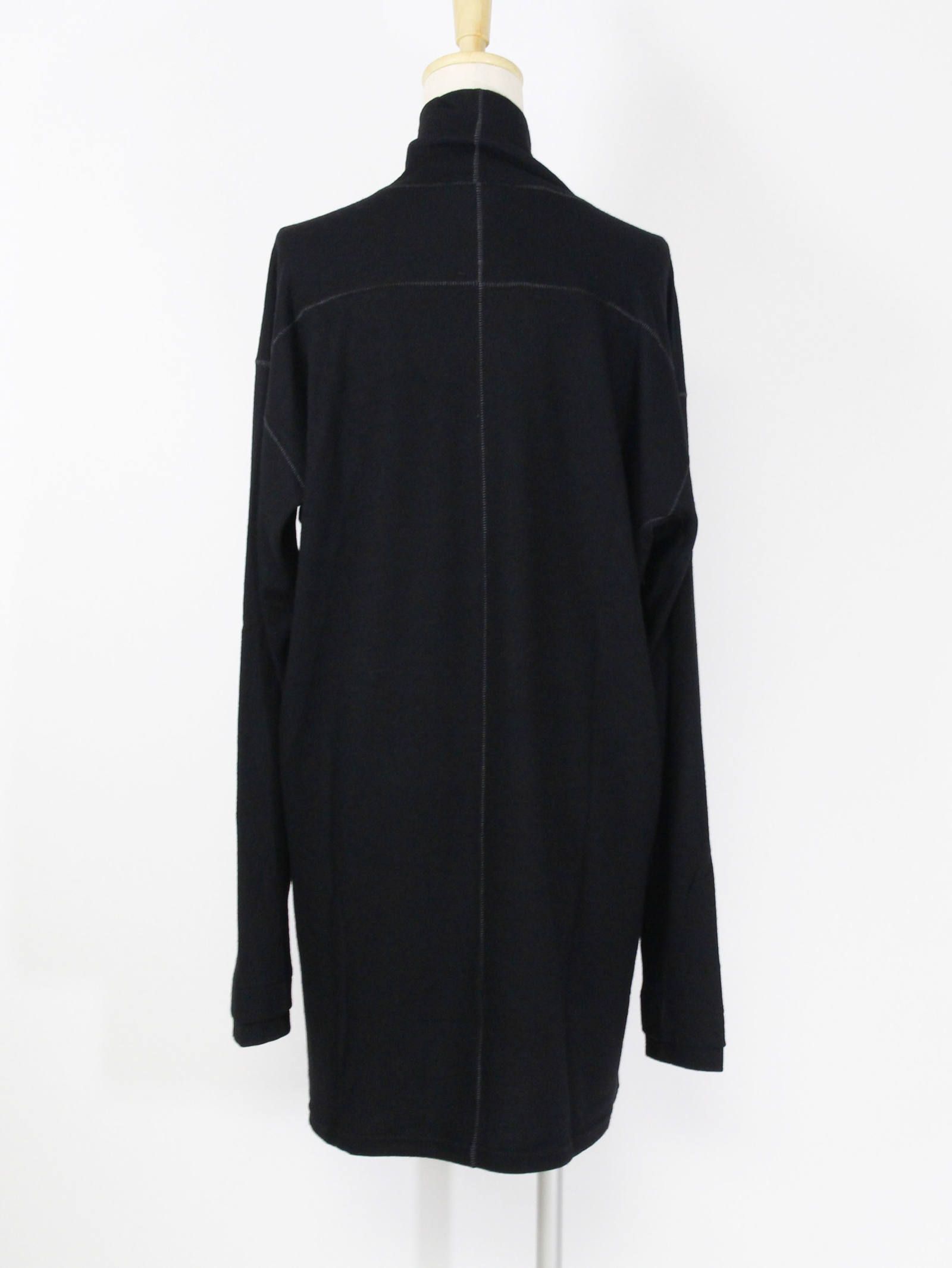 タートルネックウールカットソー ”スーパー140天竺” - BLACK